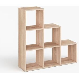 Komto Bibliothèque Escalier Chêne Sonoma – Meuble Cube de Rangement 6 Cases 30x30 cm, Casier en Bois pour Salon, Chambre ou Bureau Étagère Vexo - Publicité Komto Bibliothèque Escalier Chêne Sonoma – Meuble Cube de Rangement 6 Cases 30x30 cm, Casier en Bois pour Salon, Chambre ou Bureau Étagère Vexo - Publicité