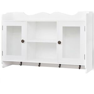 vidaXL Vitrine Murale Invisible avec étagère de Livre/DVD/Verre en MDF Blanc - Publicité vidaXL Vitrine Murale Invisible avec étagère de Livre/DVD/Verre en MDF Blanc - Publicité