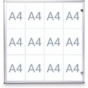 MAUL Vitrine A4 extraslim, Cadre A4 avec 12 x Pages Din A4, Cadre en Aluminium et Porte en Verre, Vitrine Murale avec Construction Plate, Verrouillable avec Serrure, Aluminium - Publicité MAUL Vitrine A4 extraslim, Cadre A4 avec 12 x Pages Din A4, Cadre en Aluminium et Porte en Verre, Vitrine Murale avec Construction Plate, Verrouillable avec Serrure, Aluminium - Publicité