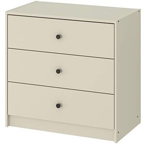 SKEN GUR Commode avec 3 tiroirs, beige clair69 x 67 cm - Publicité SKEN GUR Commode avec 3 tiroirs, beige clair69 x 67 cm - Publicité