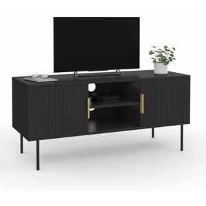 Meuble TV noir Marcel Idmarket - 110cm, 2 portes - Publicité Meuble TV noir Marcel Idmarket - 110cm, 2 portes - Publicité