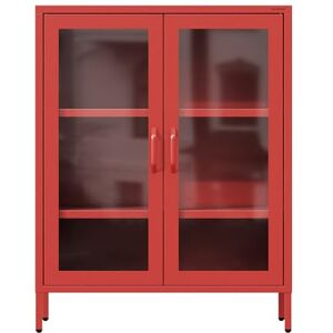 Jan Nowak Vitrine d'Exposition en Métal GINA Étagères Réglables, Fixation Murale, Verre Trempé Meuble de Rangement pour Salle de Séjour, Maison, Intérieur 80 x 101,5 x 40 cm Rouge - Publicité Jan Nowak Vitrine d'Exposition en Métal GINA Étagères Réglables, Fixation Murale, Verre Trempé Meuble de Rangement pour Salle de Séjour, Maison, Intérieur 80 x 101,5 x 40 cm Rouge - Publicité