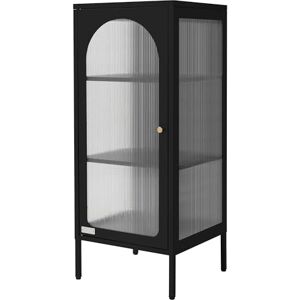 ML DESIGN modern living ML-Design Vitrine de Salon 42x102,5x40 cm, Noir, Armoire Étroite avec 3 Compartiments de Rangement/Étagères et 1 Porte, Métallique en Acier, Style Industriel, Bibliothèque de Classement pour Bureau - Publicité ML DESIGN modern living ML-Design Vitrine de Salon 42x102,5x40 cm, Noir, Armoire Étroite avec 3 Compartiments de Rangement/Étagères et 1 Porte, Métallique en Acier, Style Industriel, Bibliothèque de Classement pour Bureau - Publicité