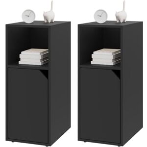 WOLTU Lot de 2 Table de Chevet Étroite, Table de Nuit avec 1 Compartiment Ouvert et 1 Placard, Étagère Réglable, 25x35x62cm, Table de Lit Bout de Canapé pour Chambre, Salon, Moderne, Noire, NTS16sz-2 - Publicité WOLTU Lot de 2 Table de Chevet Étroite, Table de Nuit avec 1 Compartiment Ouvert et 1 Placard, Étagère Réglable, 25x35x62cm, Table de Lit Bout de Canapé pour Chambre, Salon, Moderne, Noire, NTS16sz-2 - Publicité