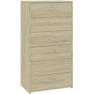 vidaXL Buffet avec 6 tiroirs Chêne sonoma 50x34x96cm Bois d ingénierie - Publicité vidaXL Buffet avec 6 tiroirs Chêne sonoma 50x34x96cm Bois d ingénierie - Publicité