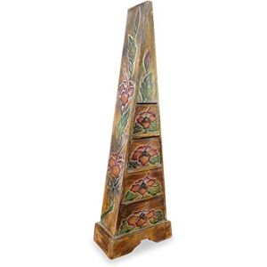 Livasia Pyramide en Bois Petite Commode Bois d'Albizia Production Artisanale Pratique et raffinée Fait Main Origine: Bali (Nature) - Publicité Livasia Pyramide en Bois Petite Commode Bois d'Albizia Production Artisanale Pratique et raffinée Fait Main Origine: Bali (Nature) - Publicité