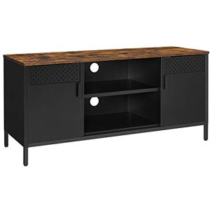 SONGMICS Meuble TV, Support Télé pour Téléviseur Jusqu’à 55 Pouces, Table Télévision avec Portes, 3 Étagères Réglables, pour Salon, Chambre, Marron Rustique et Noir LTS103B01 - Publicité SONGMICS Meuble TV, Support Télé pour Téléviseur Jusqu’à 55 Pouces, Table Télévision avec Portes, 3 Étagères Réglables, pour Salon, Chambre, Marron Rustique et Noir LTS103B01 - Publicité