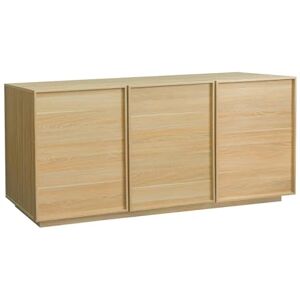 sweeek Buffet Effet Bois 3 Portes Naturel L 160 x P 43 x H 75cm Kuba - Publicité sweeek Buffet Effet Bois 3 Portes Naturel L 160 x P 43 x H 75cm Kuba - Publicité