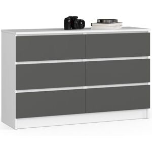 AKORD Grande Commode Armoire à comode Gain de Place Pratique Robuste Guidage à roulettes Chant ABS Commode Rangement Meubles de Salon Blanc/Gris Graphite - Publicité AKORD Grande Commode Armoire à comode Gain de Place Pratique Robuste Guidage à roulettes Chant ABS Commode Rangement Meubles de Salon Blanc/Gris Graphite - Publicité