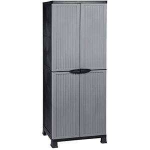 Kreher Placard en plastique NOBLE, Meuble de Rangement avec 3 tablettes réglables Modèle haut - Publicité Kreher Placard en plastique NOBLE, Meuble de Rangement avec 3 tablettes réglables Modèle haut - Publicité