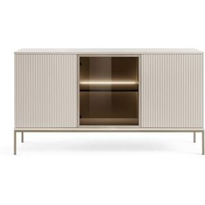 3E 3xE living.com Commode Large Moderne avec Portes et façade cannelée 154×83×39 cm, Cachemire/Or - Publicité 3E 3xE living.com Commode Large Moderne avec Portes et façade cannelée 154×83×39 cm, Cachemire/Or - Publicité