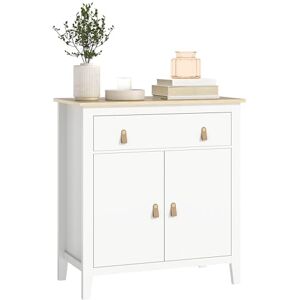 HOMCOM Buffet Salon, Meuble de Rangement avec tiroir, Double Porte, étagère réglable, poignées en PU, Style Moderne, Buffet Salle à Manger et Cuisine, 80 x 40 x 90 cm, Blanc - Publicité HOMCOM Buffet Salon, Meuble de Rangement avec tiroir, Double Porte, étagère réglable, poignées en PU, Style Moderne, Buffet Salle à Manger et Cuisine, 80 x 40 x 90 cm, Blanc - Publicité