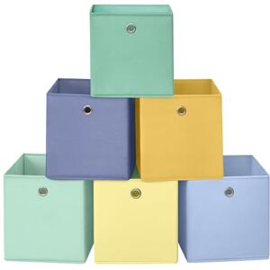 SONGMICS Boîte de Rangement, Lot de 6, Inodore, Panier, Coffre Pliable, Bac, 30 x 30 x 30 cm, en Tissu, pour Étagère Cubique, Organisateur Coloré, pour Chambre, Salon RFB230XA08 - Publicité SONGMICS Boîte de Rangement, Lot de 6, Inodore, Panier, Coffre Pliable, Bac, 30 x 30 x 30 cm, en Tissu, pour Étagère Cubique, Organisateur Coloré, pour Chambre, Salon RFB230XA08 - Publicité