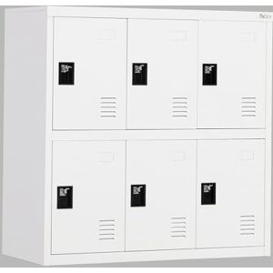 MECOLOR Armoire de Bureau en métal de 4,6,9 Portes Petit casier pour Chambre à Coucher Cube pour Le Salon et l'école Organiseur de Rangement pour Enfants (Blanc Plein N6D) - Publicité MECOLOR Armoire de Bureau en métal de 4,6,9 Portes Petit casier pour Chambre à Coucher Cube pour Le Salon et l'école Organiseur de Rangement pour Enfants (Blanc Plein N6D) - Publicité