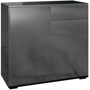 HOMCOM Meuble de Rangement Buffet Commode Armoire de Rangement avec 2 tiroirs et 2 placards à Portes, étagères réglables, pour Salon, Cuisine, Chambre, 79 x 36 x 74 cm Noir Brillant - Publicité HOMCOM Meuble de Rangement Buffet Commode Armoire de Rangement avec 2 tiroirs et 2 placards à Portes, étagères réglables, pour Salon, Cuisine, Chambre, 79 x 36 x 74 cm Noir Brillant - Publicité