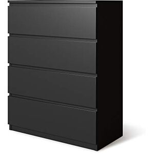 Skagen - 4-Drawer Chest - Noir - Commode - Publicité Skagen - 4-Drawer Chest - Noir - Commode - Publicité
