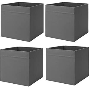 Ikea Drona Lot de 4 boîtes de rangement en tissu velouté Gris foncé 33 x 38 x 33 cm - Publicité Ikea Drona Lot de 4 boîtes de rangement en tissu velouté Gris foncé 33 x 38 x 33 cm - Publicité
