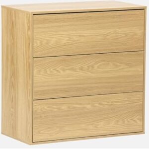 sweeek Commode. Module de Rangement décor Bois chêne 3 tiroirs Kompo - Publicité sweeek Commode. Module de Rangement décor Bois chêne 3 tiroirs Kompo - Publicité