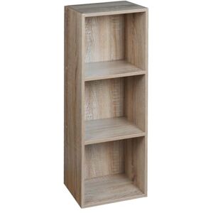 URBN Living - Antique Oak - 3 Étagères - Bookcase - Publicité URBN Living - Antique Oak - 3 Étagères - Bookcase - Publicité