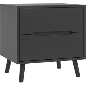 HOMCOM Table de Chevet Table de Nuit avec 2 tiroirs, Style Moderne pour Chambre à Coucher, Salon, 50 x 40 x 50,5 cm, Noir - Publicité HOMCOM Table de Chevet Table de Nuit avec 2 tiroirs, Style Moderne pour Chambre à Coucher, Salon, 50 x 40 x 50,5 cm, Noir - Publicité