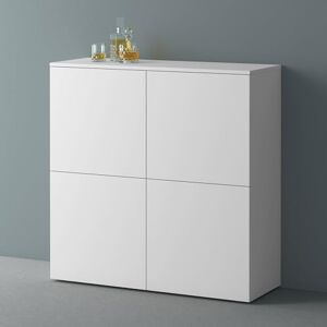 Mai & Mai Meuble de Rangement avec 4 Portes et 8 Compartiments Casier de Rangement Polyvalent Buffet Blanc Mat 100x36,4x98 cm SR04 - Publicité Mai & Mai Meuble de Rangement avec 4 Portes et 8 Compartiments Casier de Rangement Polyvalent Buffet Blanc Mat 100x36,4x98 cm SR04 - Publicité