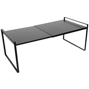 RELOVE Organiseurs de placards Empilables,Étagère de cuisine, étagère à épices,en fer et poignée en bois, convient pour le rangement de la maison et de la cuisine-36-60 * 21 * 18 cm (noir) - Publicité RELOVE Organiseurs de placards Empilables,Étagère de cuisine, étagère à épices,en fer et poignée en bois, convient pour le rangement de la maison et de la cuisine-36-60 * 21 * 18 cm (noir) - Publicité