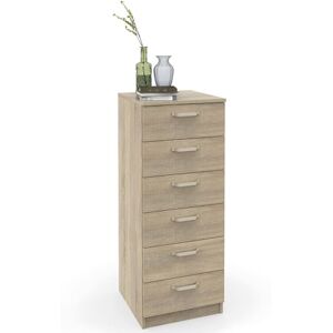 briebe Chiffonnier pour chambre haute, commode, 6 tiroirs, 110 x 40 x 40 cm (H x l x p), chambre double, jeune, enfant, Prakt, chêne cambrian - Publicité briebe Chiffonnier pour chambre haute, commode, 6 tiroirs, 110 x 40 x 40 cm (H x l x p), chambre double, jeune, enfant, Prakt, chêne cambrian - Publicité
