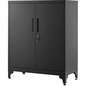 SONGMICS Caisson de Bureau, Placard Polyvalent, Armoire de Bureau à 2 Portes, Verrouillable, en Acier, pour Salon, Noir Mat OMC013B01 - Publicité SONGMICS Caisson de Bureau, Placard Polyvalent, Armoire de Bureau à 2 Portes, Verrouillable, en Acier, pour Salon, Noir Mat OMC013B01 - Publicité