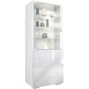 Vladon Vitrine Granada, Armoire Vitrée Made in Germany, avec Porte en Verre et Insert en Verre, Blanc Mat/Blanc Haute Brillance (50 x 122,5 x 34,5 cm) - Publicité Vladon Vitrine Granada, Armoire Vitrée Made in Germany, avec Porte en Verre et Insert en Verre, Blanc Mat/Blanc Haute Brillance (50 x 122,5 x 34,5 cm) - Publicité