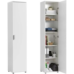 Home Collective Armoire étroite Multi-usages de 40 cm de Large avec 1 Porte & 4 étagères, Armoire Universelle pour Le ménage, l'entrée, Le Bureau ou la Chambre, 40x35x184 cm (LxPxH), Blanc - Publicité Home Collective Armoire étroite Multi-usages de 40 cm de Large avec 1 Porte & 4 étagères, Armoire Universelle pour Le ménage, l'entrée, Le Bureau ou la Chambre, 40x35x184 cm (LxPxH), Blanc - Publicité