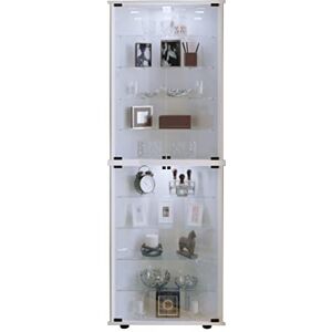 VCM vitrine en Verre Colonne Bois Verre vitrine vitrine de Collection en Verre vitrine d'angle vitrine Stand Vecko XL Blanc - Publicité VCM vitrine en Verre Colonne Bois Verre vitrine vitrine de Collection en Verre vitrine d'angle vitrine Stand Vecko XL Blanc - Publicité