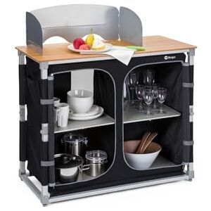 Berger Meuble de Camping Deluxe Placard et Rangement de Cuisine Armoire Pliable Mobilier Camping & Jardin Buffet avec Pare-Vent et 4 Étagères - Publicité Berger Meuble de Camping Deluxe Placard et Rangement de Cuisine Armoire Pliable Mobilier Camping & Jardin Buffet avec Pare-Vent et 4 Étagères - Publicité