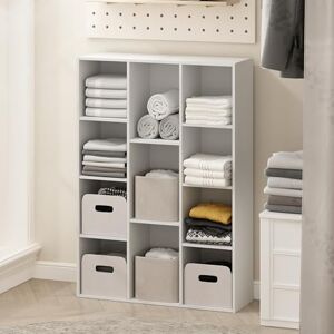 Furinno Reed Organisateur de Placard 11 Cubes, étagères Ouvertes pour Dressing, Chambre, Salon, Blanc - Publicité Furinno Reed Organisateur de Placard 11 Cubes, étagères Ouvertes pour Dressing, Chambre, Salon, Blanc - Publicité