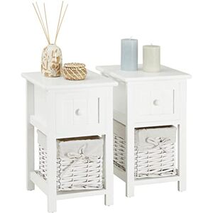 IDIMEX Lot de 2 Tables de Chevet Messina Table de Nuit avec 1 tiroir et 1 Panier, en Bois Blanc - Publicité IDIMEX Lot de 2 Tables de Chevet Messina Table de Nuit avec 1 tiroir et 1 Panier, en Bois Blanc - Publicité
