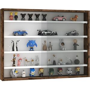 HOMCOM Vitrine pour Collection vitrine Murale 80 x 9,5 x 60 cm avec 4 étagères réglables en Hauteur et 2 Portes coulissantes en Verre, pour Collection de Figurines et Voitures Miniatures, Marron - Publicité HOMCOM Vitrine pour Collection vitrine Murale 80 x 9,5 x 60 cm avec 4 étagères réglables en Hauteur et 2 Portes coulissantes en Verre, pour Collection de Figurines et Voitures Miniatures, Marron - Publicité