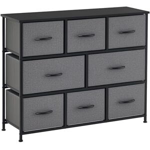 HOMCOM Commode Chiffonnier Meuble de Rangement 8 tiroirs Pliables en Tissu 100 x 30 x 78,5 cm Gris foncé - Publicité HOMCOM Commode Chiffonnier Meuble de Rangement 8 tiroirs Pliables en Tissu 100 x 30 x 78,5 cm Gris foncé - Publicité