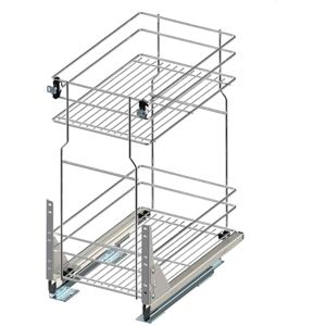 woplus Unterschrankauszug Auszugsunterschrank Schrankauszug mit Softclose Küchenauszug 1 Etage Chrome Vollauszug Schrankbreite 15cm Bodenmontage (Möbel 250mm) - Publicité woplus Unterschrankauszug Auszugsunterschrank Schrankauszug mit Softclose Küchenauszug 1 Etage Chrome Vollauszug Schrankbreite 15cm Bodenmontage (Möbel 250mm) - Publicité