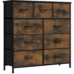 YITAHOME Commode pour Chambre à Coucher, Commode à 9 Tiroirs en Tissu Meuble de Rangement avec Dessus en Bois et Grand Espace de Rangement Chambre à Coucher, Salon, Chambre d'enfant, Rouille Brun - Publicité YITAHOME Commode pour Chambre à Coucher, Commode à 9 Tiroirs en Tissu Meuble de Rangement avec Dessus en Bois et Grand Espace de Rangement Chambre à Coucher, Salon, Chambre d'enfant, Rouille Brun - Publicité