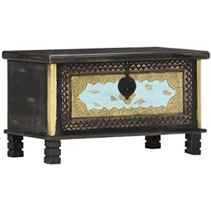 vidaXL Coffre de Rangement Organisateur Table Basse Meuble de Salon Salle de Séjour Maison Intérieur Noir 80x40x45 cm Bois de Manguier Massif - Publicité vidaXL Coffre de Rangement Organisateur Table Basse Meuble de Salon Salle de Séjour Maison Intérieur Noir 80x40x45 cm Bois de Manguier Massif - Publicité
