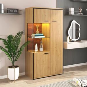 Sweiko Vitrine Moderne éclairage LED,avec Porte en Verre et étagères polyvalentes,15 Options de Couleur,Grand Espace Rangement,étagère en Verre,vitrine,Meuble de présentation,Armoire 150Hx78Bx40Tcm - Publicité Sweiko Vitrine Moderne éclairage LED,avec Porte en Verre et étagères polyvalentes,15 Options de Couleur,Grand Espace Rangement,étagère en Verre,vitrine,Meuble de présentation,Armoire 150Hx78Bx40Tcm - Publicité