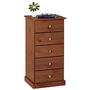 IDIMEX Chiffonnier Paris Commode avec 5 tiroirs en pin Massif lasuré Brun foncé - Publicité IDIMEX Chiffonnier Paris Commode avec 5 tiroirs en pin Massif lasuré Brun foncé - Publicité