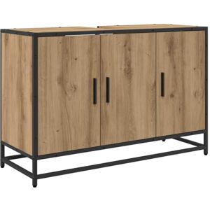 vidaXL Cabinet de Salle de Bain Chêne Artisanal 90 x 33 x 60 cm, Rangement Moderne pour Salle de Bain, Cabinet Compact, Organisateur élégant pour déco Chic, Meuble en Bois résistant - Publicité vidaXL Cabinet de Salle de Bain Chêne Artisanal 90 x 33 x 60 cm, Rangement Moderne pour Salle de Bain, Cabinet Compact, Organisateur élégant pour déco Chic, Meuble en Bois résistant - Publicité
