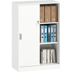 Vinsetto Armoire de Bureau 2 Portes coulissantes verrouillables dim. 80L x 40l x 120H cm 2 étagères en Bois Blanc - Publicité Vinsetto Armoire de Bureau 2 Portes coulissantes verrouillables dim. 80L x 40l x 120H cm 2 étagères en Bois Blanc - Publicité