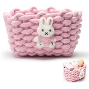 CHANXIUZAI Corbeille de rangement en tissage de coton, corbeille de rangement blanche organisateur de salle de bain, pour bureau, table de maquillage, pour armoires, salle de bain (Rose) - Publicité CHANXIUZAI Corbeille de rangement en tissage de coton, corbeille de rangement blanche organisateur de salle de bain, pour bureau, table de maquillage, pour armoires, salle de bain (Rose) - Publicité