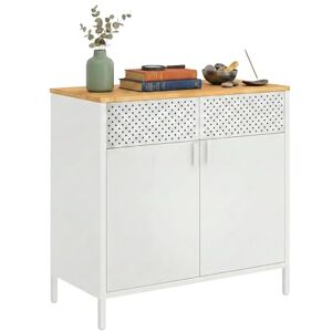 Relaxdays Armoire métal, 2 Portes, Tablette réglable, Bureau, Blanc/Naturel, 77 x 80 x 40 cm - Publicité Relaxdays Armoire métal, 2 Portes, Tablette réglable, Bureau, Blanc/Naturel, 77 x 80 x 40 cm - Publicité