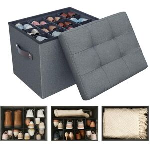 Hoiwio Organiseur de chaussures ottoman pour placard – Séparateurs réglables pour chaussures, vêtements, jouets, couverture, pouf pliable, petit banc - Publicité Hoiwio Organiseur de chaussures ottoman pour placard – Séparateurs réglables pour chaussures, vêtements, jouets, couverture, pouf pliable, petit banc - Publicité