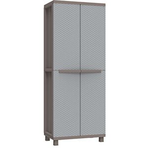 Terry Jrattan 268, Armoire d'Intérieur et d'Extérieur avec 2 Portes à Effet Rotin, 3 Étagères Réglables - Publicité Terry Jrattan 268, Armoire d'Intérieur et d'Extérieur avec 2 Portes à Effet Rotin, 3 Étagères Réglables - Publicité