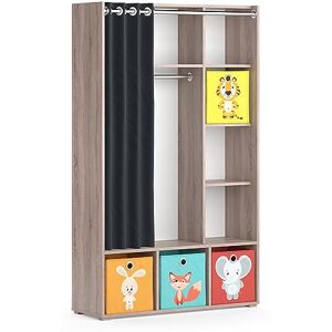 Vicco Armoire pour Enfants Luigi, Sonoma, 105.8x178.1cm avec boîtes Pliantes (Multicolores), combinable avec d'autres Meubles de la série Luigi - Publicité Vicco Armoire pour Enfants Luigi, Sonoma, 105.8x178.1cm avec boîtes Pliantes (Multicolores), combinable avec d'autres Meubles de la série Luigi - Publicité