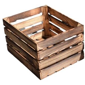 TIMBERMIK Caisse En Bois Brûlée 50 x 30 x 40 cm – Grande Boîte Décorative Rustique, Caisse De Vin, Panier Cadeau Vide, Caisse De Rangement En Bois - Publicité TIMBERMIK Caisse En Bois Brûlée 50 x 30 x 40 cm – Grande Boîte Décorative Rustique, Caisse De Vin, Panier Cadeau Vide, Caisse De Rangement En Bois - Publicité