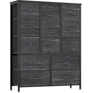 Garvee Commode de Chambre, Commode de Rangement avec 15 Tiroir en Tissu avec Cadre en Métal pour Chambre, Salon, Couloir, Armoire à Tiroirs Grand Espace 100x30x123 cm, Gris - Publicité Garvee Commode de Chambre, Commode de Rangement avec 15 Tiroir en Tissu avec Cadre en Métal pour Chambre, Salon, Couloir, Armoire à Tiroirs Grand Espace 100x30x123 cm, Gris - Publicité